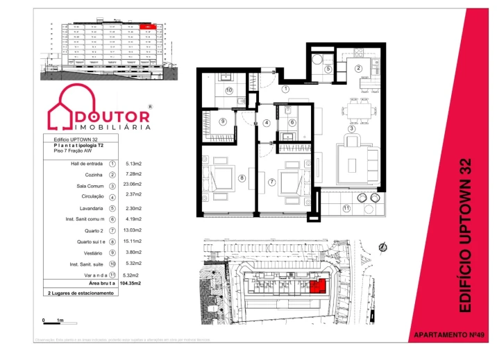 Apartamento T2 para Venda em São Martinho Planta 1