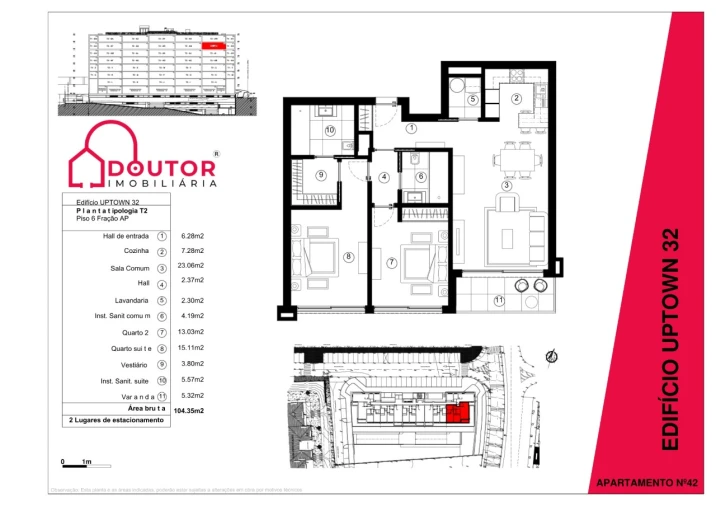 Apartamento T2 para Venda em São Martinho Planta 1