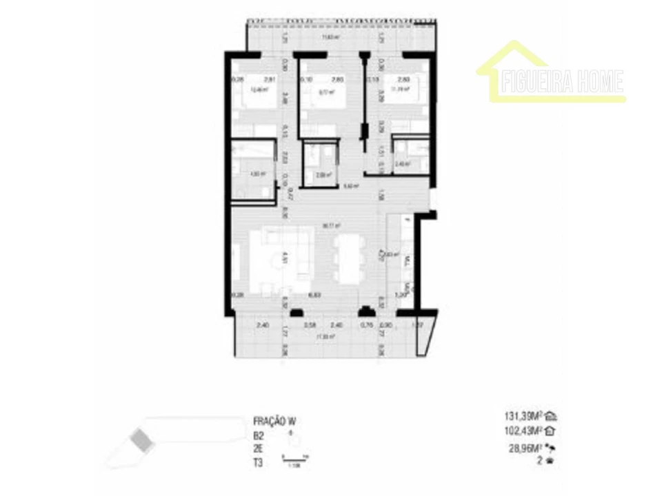 Apartamento T3 para Venda em Buarcos Foto 12