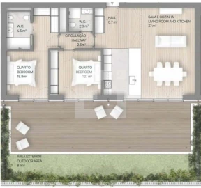 Apartamento T2 para Venda em Canidelo