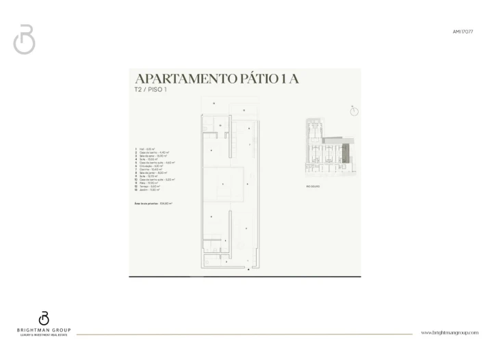 Apartamento T2 para Venda em Lordelo do Ouro e Massarelos Planta 1