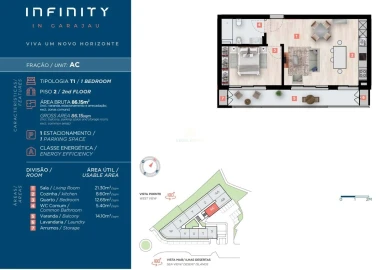 Apartamento T1 para Venda em Caniço