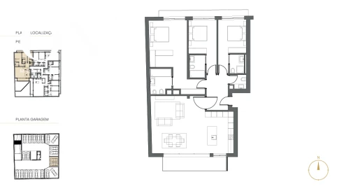 Apartamento T3 para Venda em Anta e Guetim