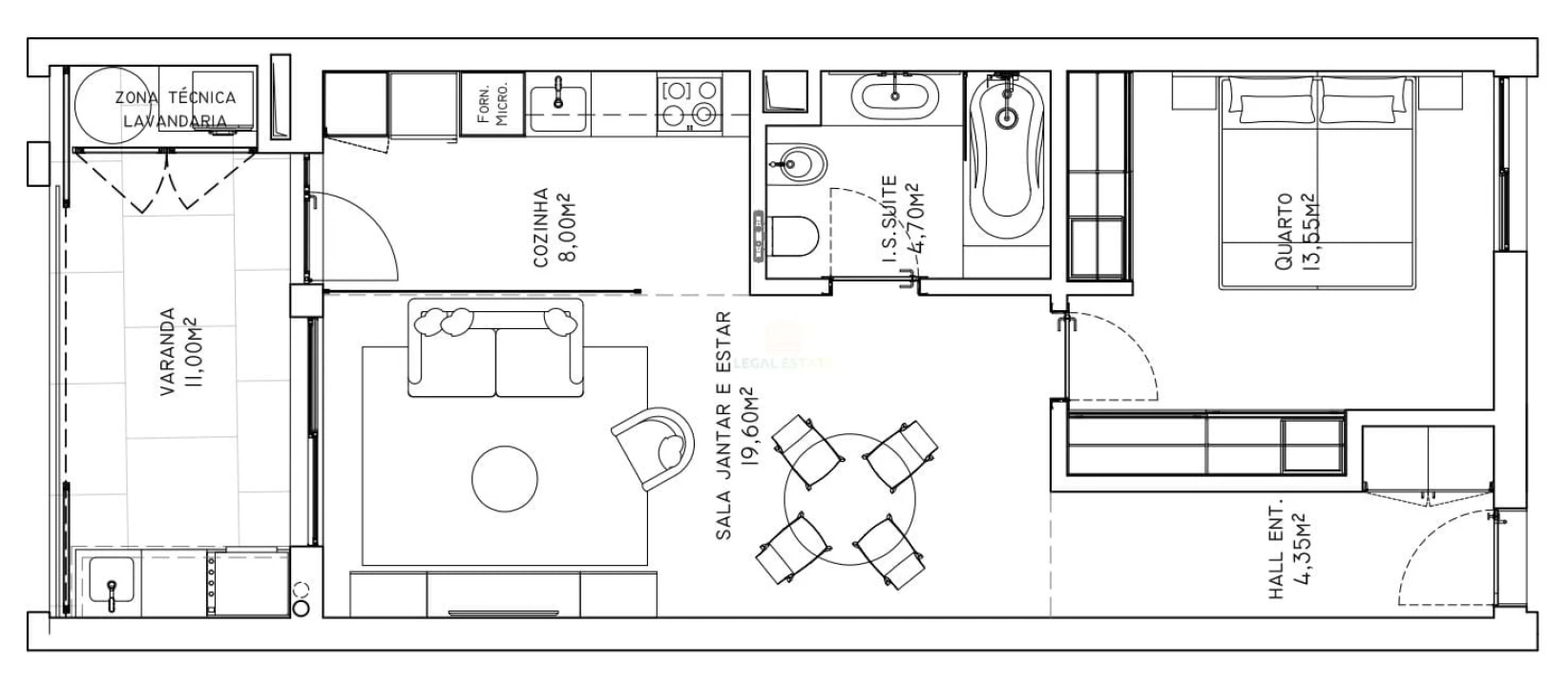 Apartamento T1 para Venda em São Martinho Foto 14
