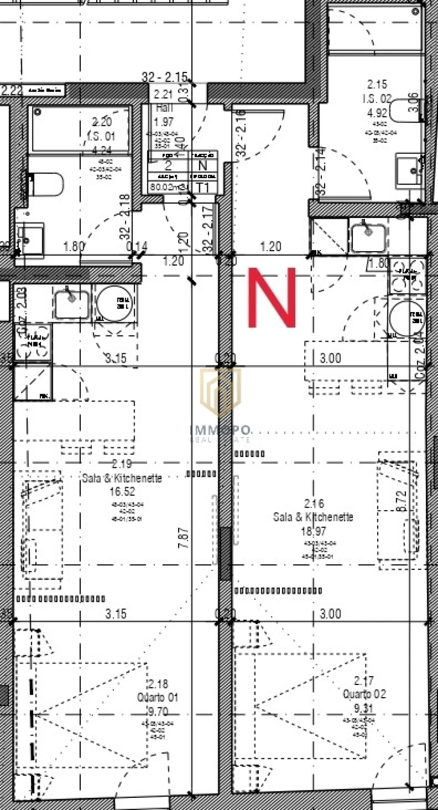 Apartamento T2 para Venda em Cedofeita, Santo Ildefonso, Sé, Miragaia, São Nicolau e Vitória