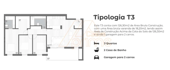 Apartamento T3 para Venda em Poiares (Santo Andre)
