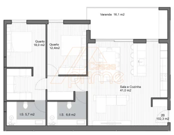 Apartamento T2 para Venda em Poiares (Santo Andre)