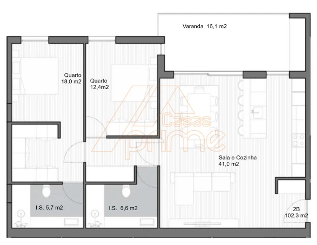 Apartamento T2 para Venda em Poiares (Santo Andre) Foto 10