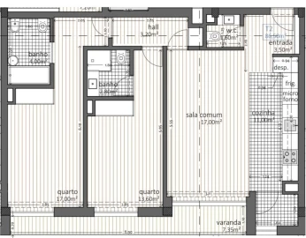 Apartamento T2 para Venda em Moreira