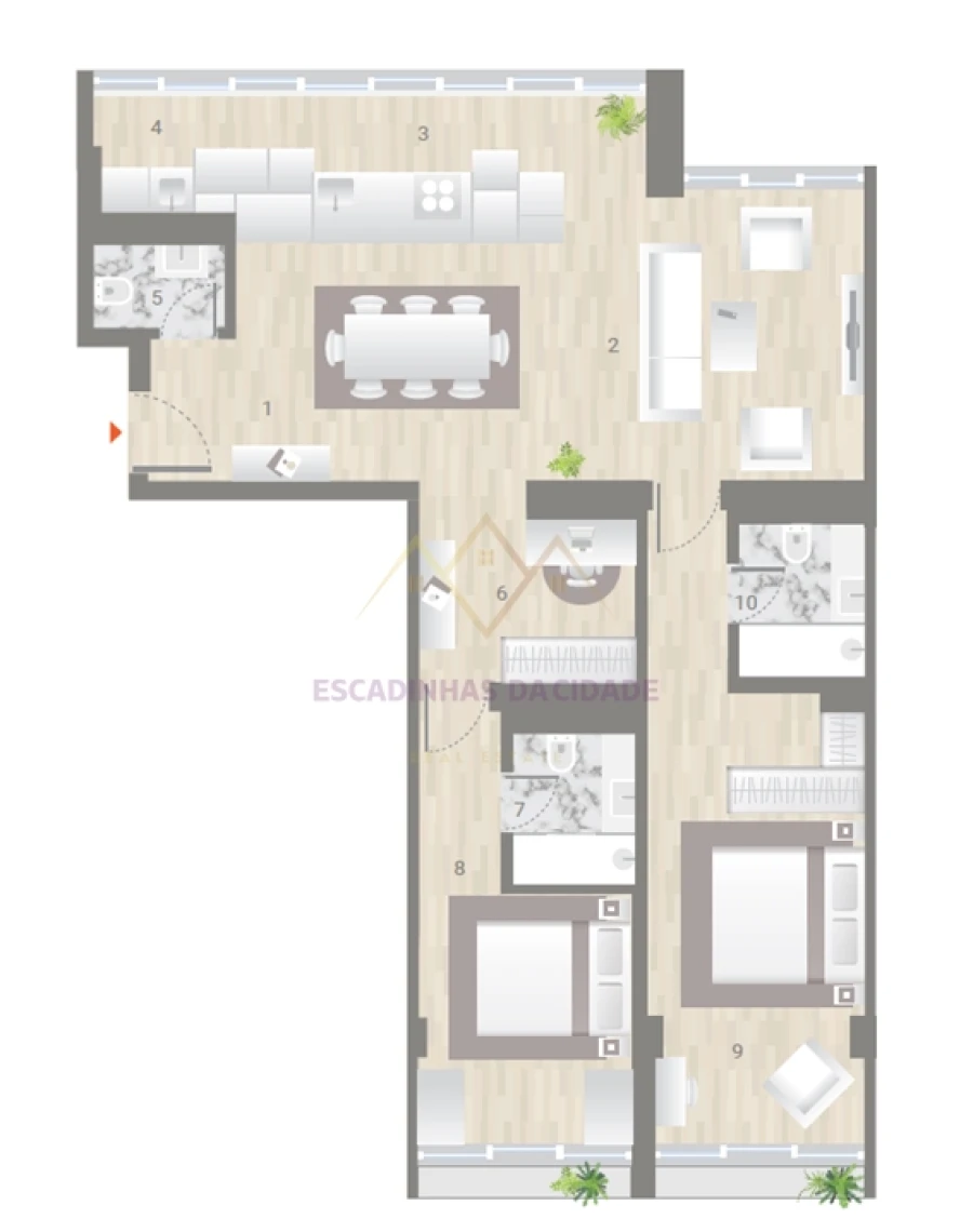 Apartamento T2 para Venda em Estrela Planta 1