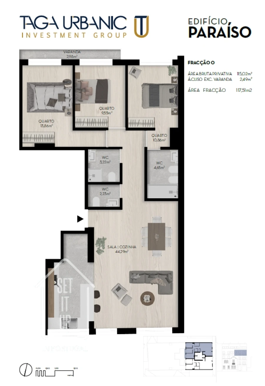 Apartamento T0 para Venda em Cedofeita, Santo Ildefonso, Sé, Miragaia, São Nicolau e Vitória Planta 1