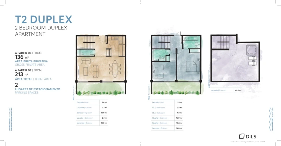 Apartamento T2 para Venda em Quarteira Planta 1