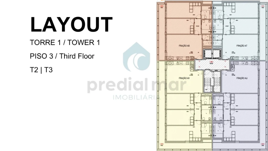 Apartamento T3 para Venda em Madalena Planta 2