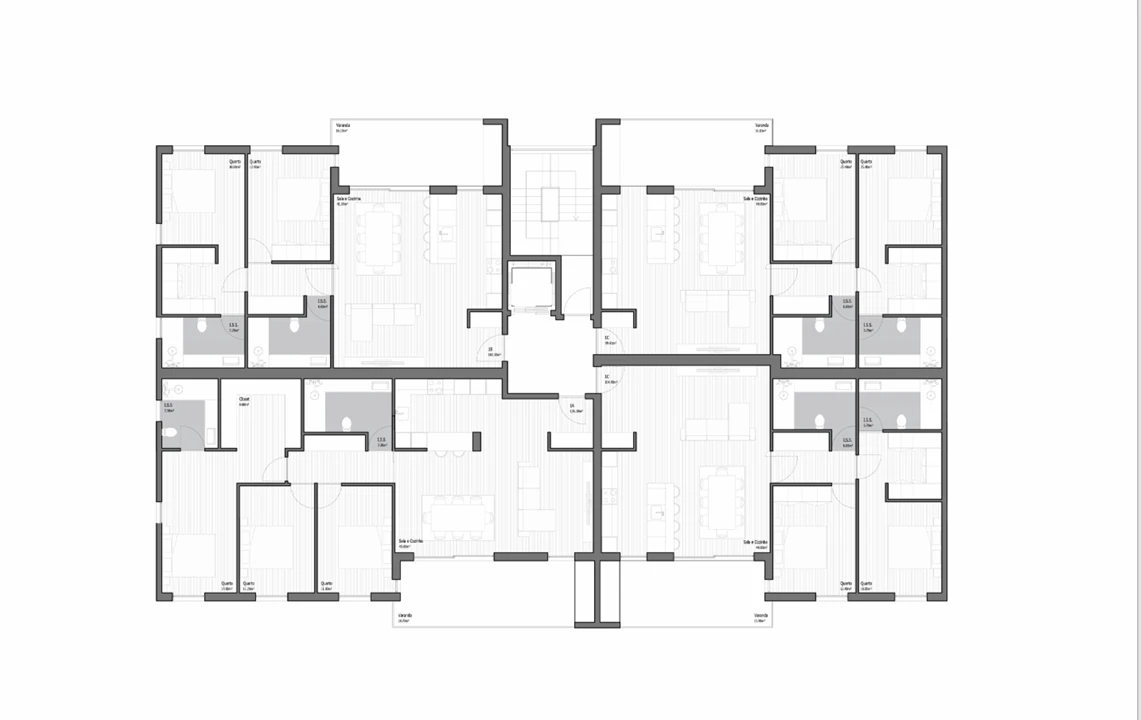 Apartamento T3 para Venda em Poiares (Santo Andre) Planta 3
