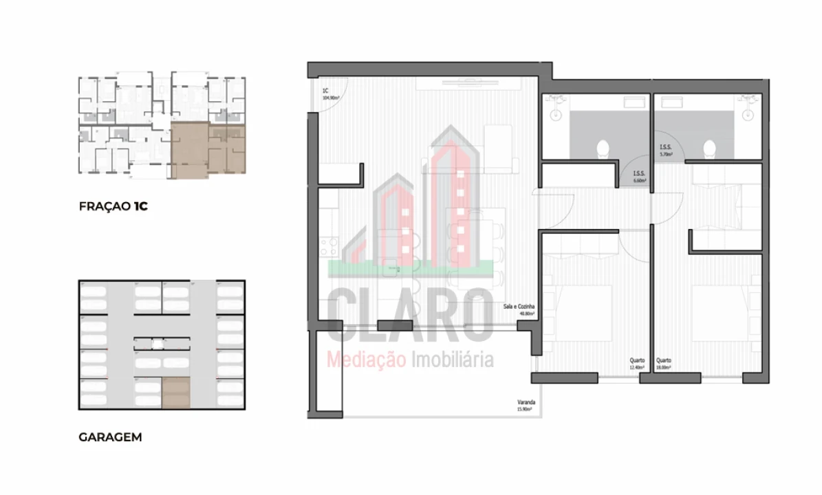 Apartamento T2 para Venda em Poiares (Santo Andre) Foto 24