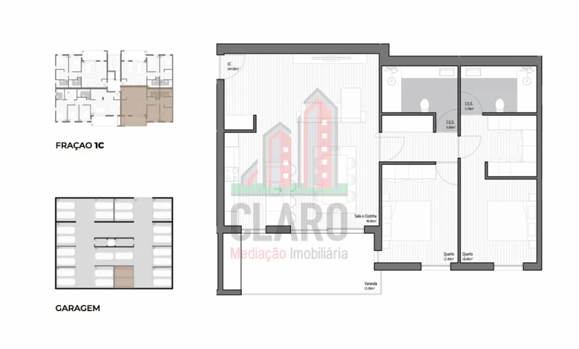 Apartamento T2 para Venda em Poiares (Santo Andre) Foto 24