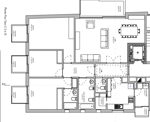 Apartamento T3 para Venda em Mafamude e Vilar do Paraíso Foto 34
