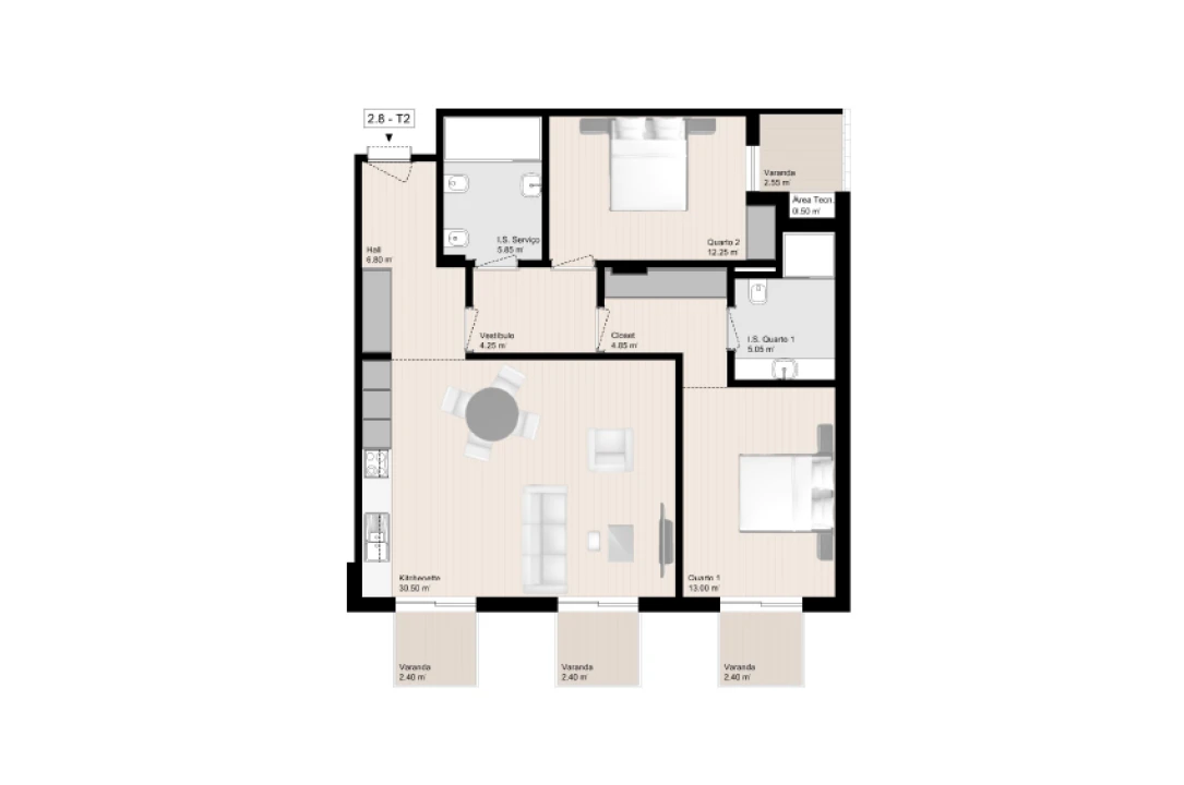 Apartamento T2 para Venda em Gulpilhares e Valadares Foto 31