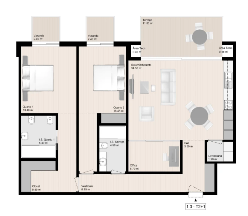 Apartamento T2 para Venda em Gulpilhares e Valadares Foto 31