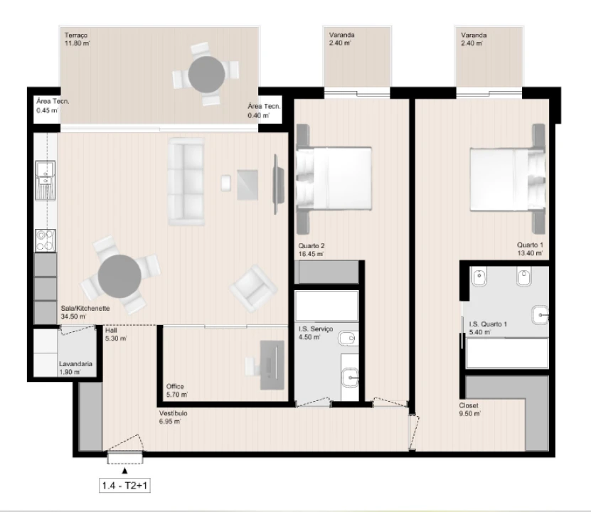 Apartamento T2 para Venda em Gulpilhares e Valadares Foto 32