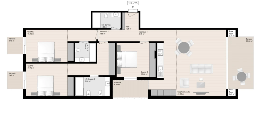 Apartamento T3 para Venda em Gulpilhares e Valadares Foto 31