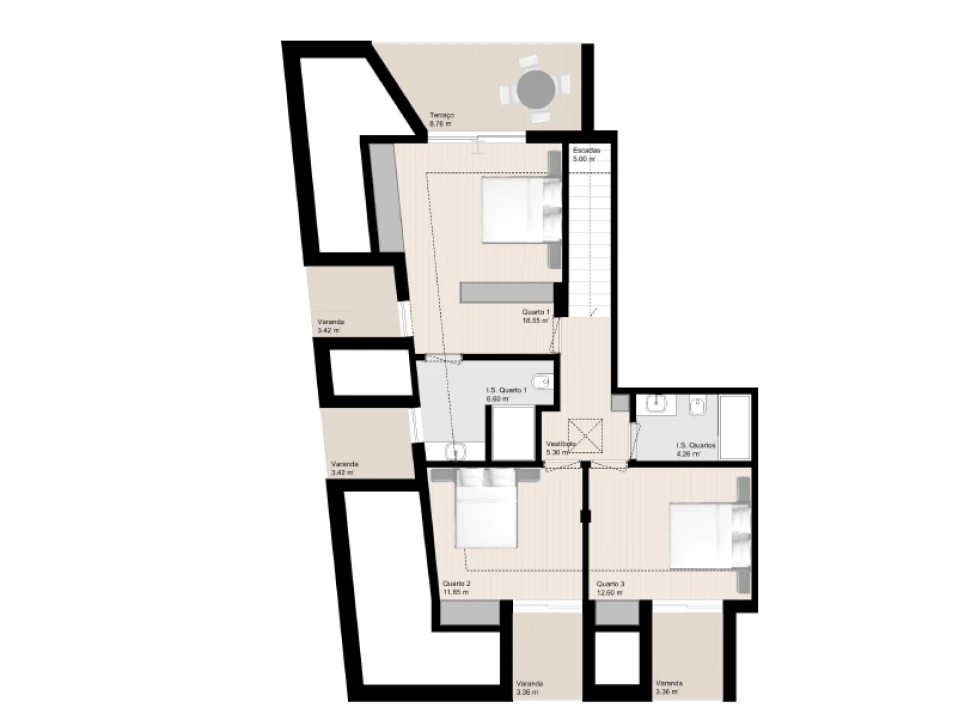 Apartamento T3 para Venda em Gulpilhares e Valadares Foto 32