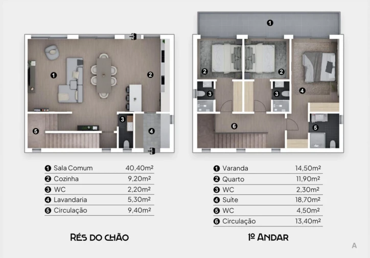 Moradia T3 para Venda em Caniço Planta 1
