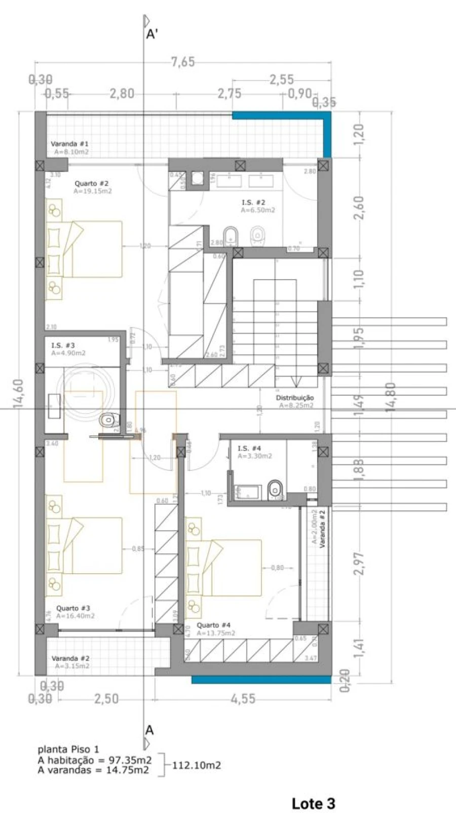 Moradia T4 para Venda em Esgueira Planta 2