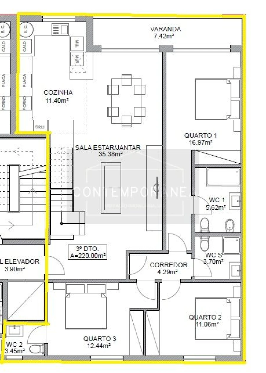 Apartamento T3 para Venda em Mirandela Foto 3