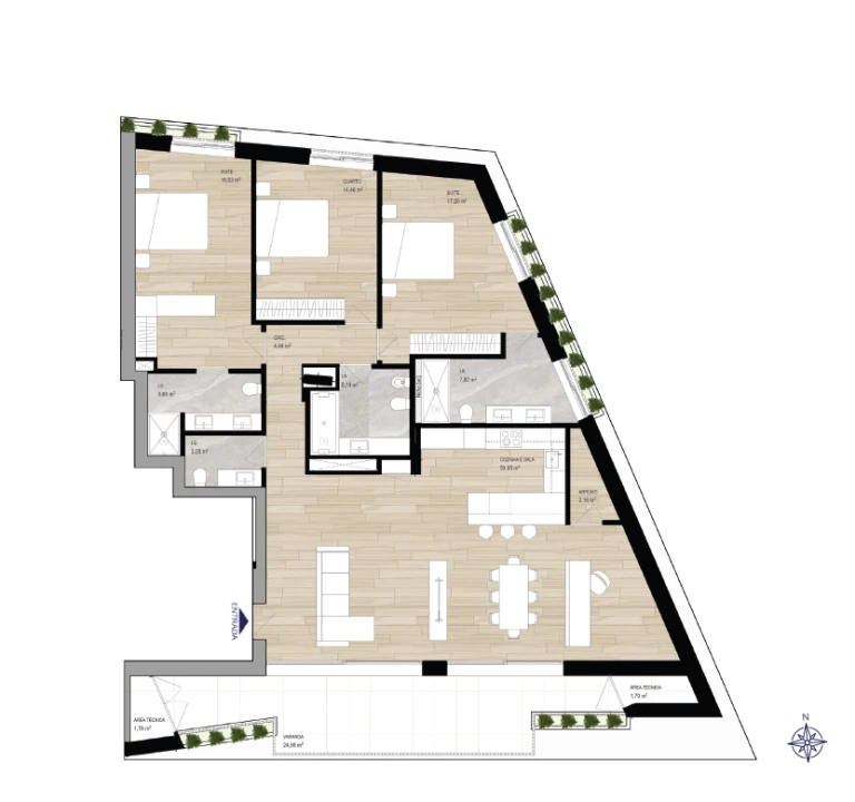 Apartamento T3 para Venda em Montijo e Afonsoeiro Foto 35