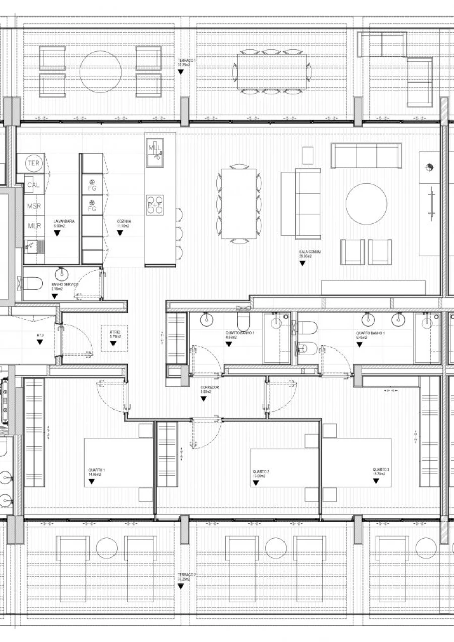 Apartamento T3 para Venda em São Mamede de Infesta e Senhora da Hora Planta 1