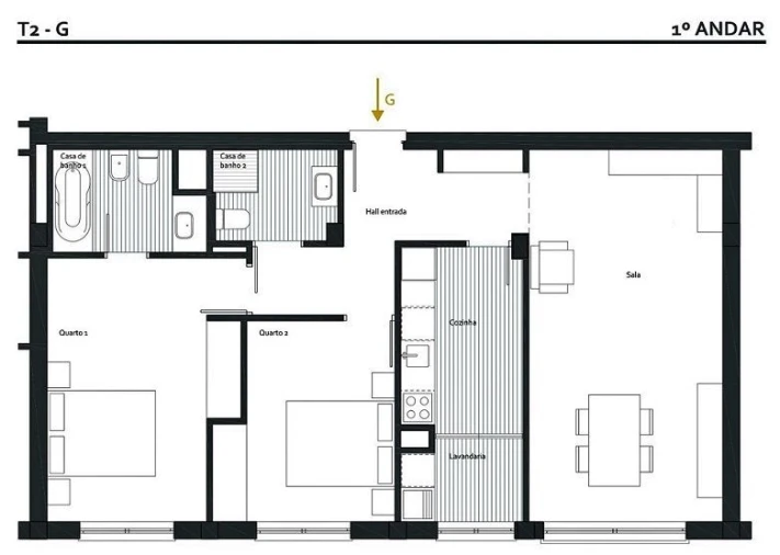 Apartamento T2 para Venda em Alfena Foto 11