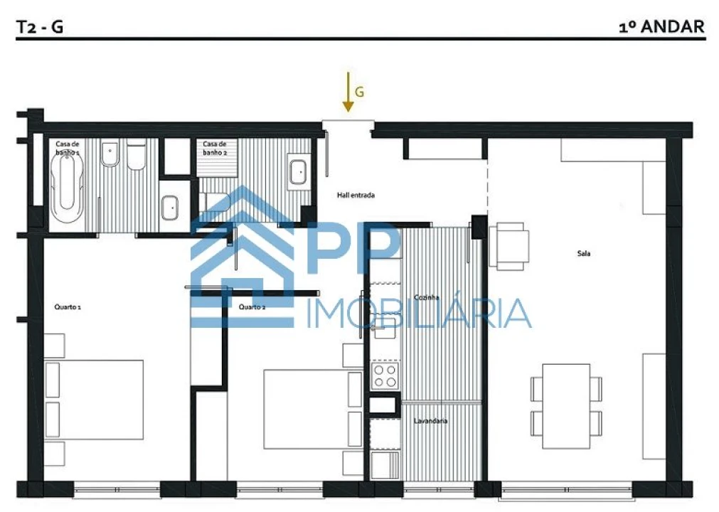 Apartamento T2 para Venda em Alfena Foto 6