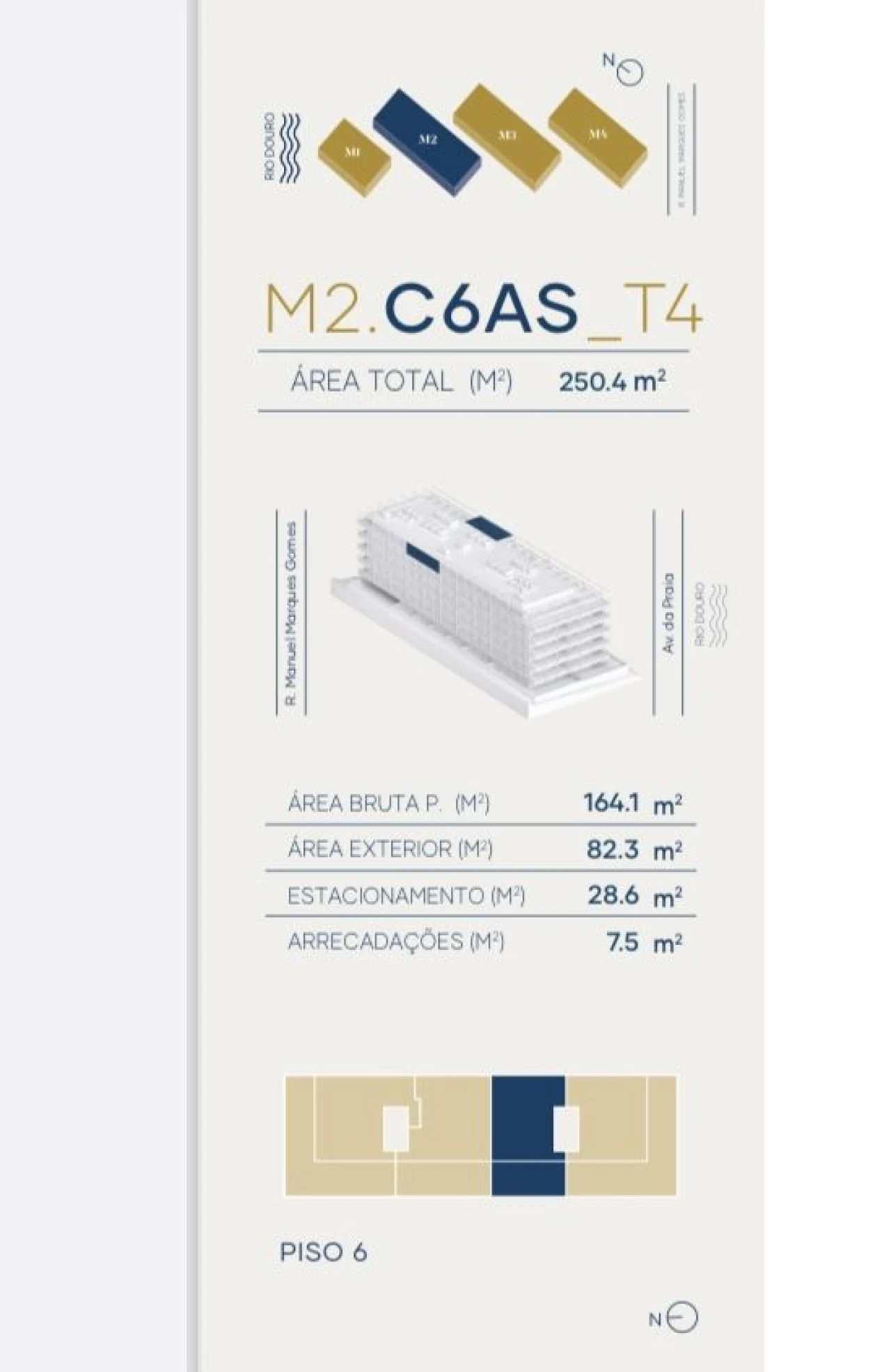Apartamento T4 para Venda em Canidelo Planta 2