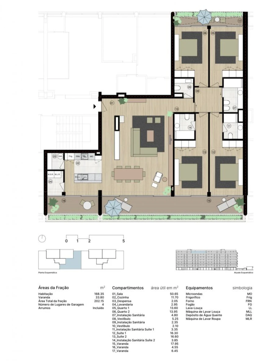 Apartamento T4 para Venda em Matosinhos e Leça da Palmeira Planta 1
