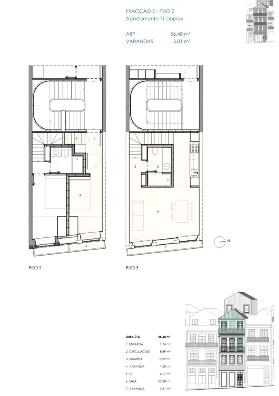 Apartamento T1 para Venda em Cedofeita, Santo Ildefonso, Sé, Miragaia, São Nicolau e Vitória Planta 1