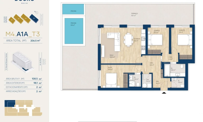 Apartamento T3 para Venda em Canidelo Foto 34