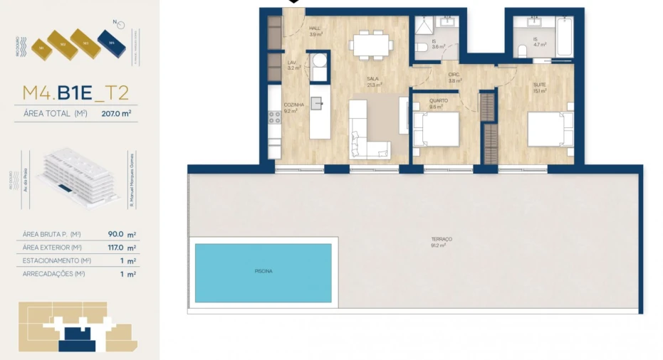 Apartamento T2 para Venda em Canidelo Foto 34