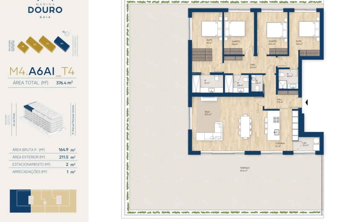 Apartamento T4 para Venda em Canidelo Foto 34