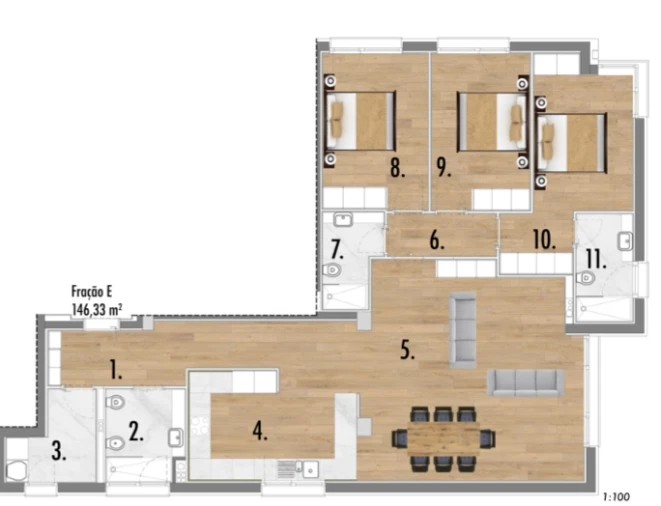 Apartamento T3 para Venda em Silvares, Pias, Nogueira e Alvarenga Foto 6