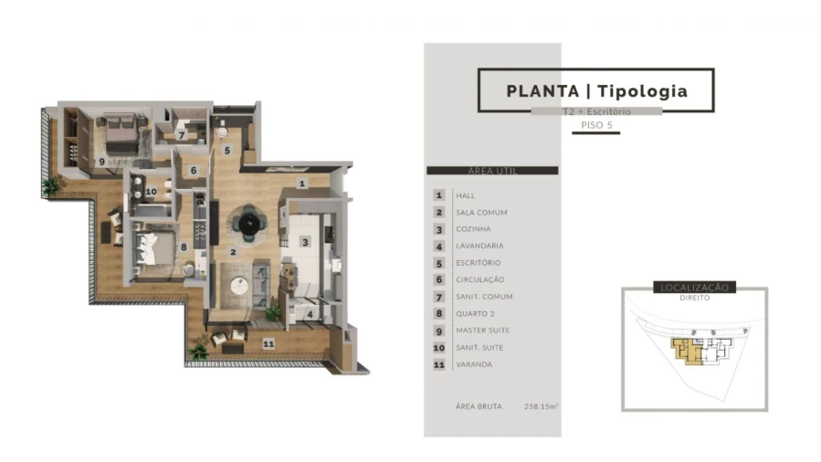 Apartamento T2 para Venda em São Martinho Planta 2