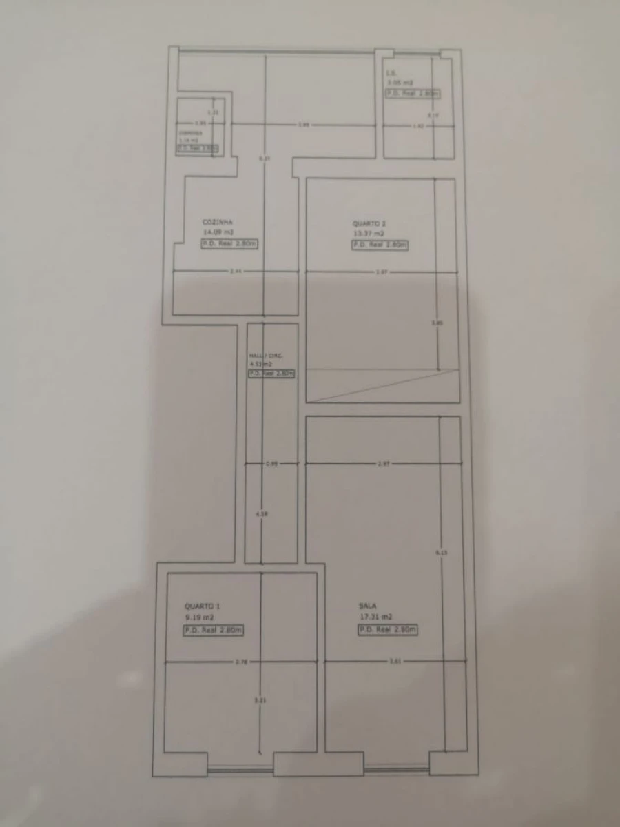 Apartamento T2 para Venda em Alvalade Planta 1