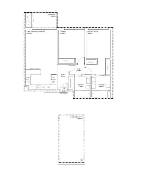 Apartamento T2 para Venda em São João da Madeira