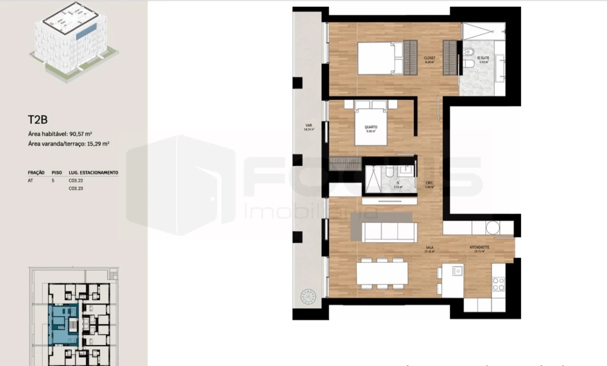 Apartamento T2 para Venda em Glória e Vera Cruz Foto 8