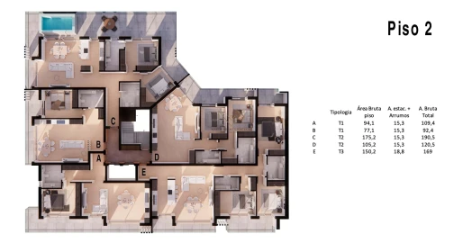 Apartamento T2 para Venda em Costa da Caparica