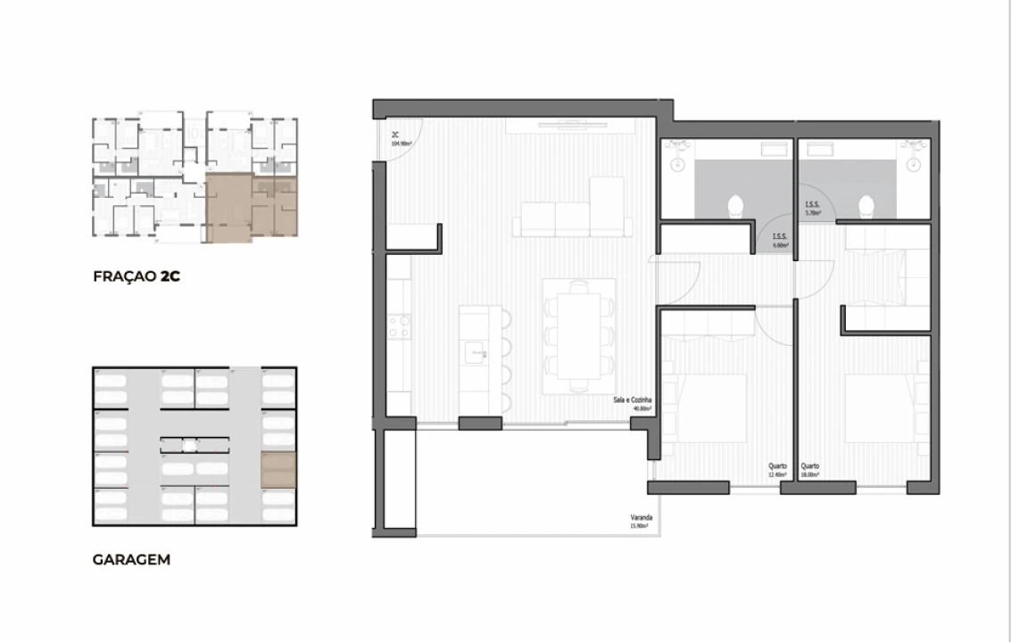 Apartamento T2 para Venda em Poiares (Santo Andre) Foto 28