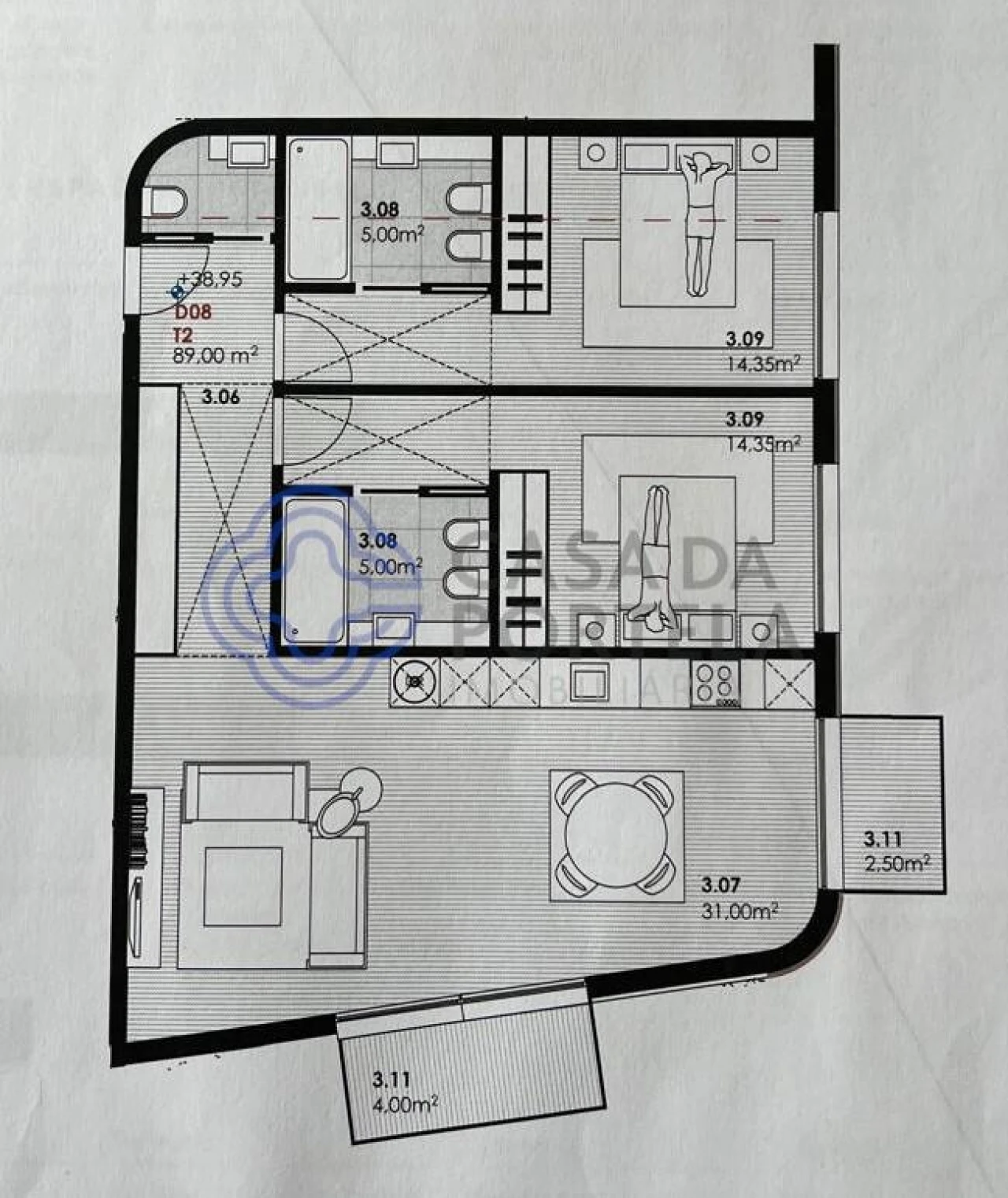 Apartamento T2 para Venda em Canidelo Foto 1