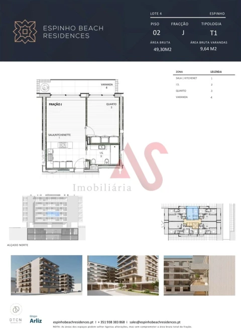 Apartamento T1 para Venda em Espinho