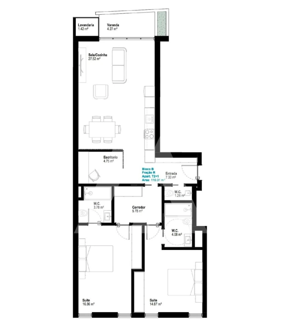 Apartamento T2 para Venda em Esgueira Foto 20