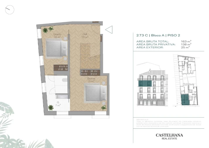 Apartamento T3 para Venda em Santo António Planta 1